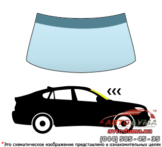 DAEWOO LANOS, 1997-2002, ветровое стекло, прозрачное с голубой полосой DAEWOO LANOS, 1997-2002, ветровое стекло, прозрачное с голубой полосой