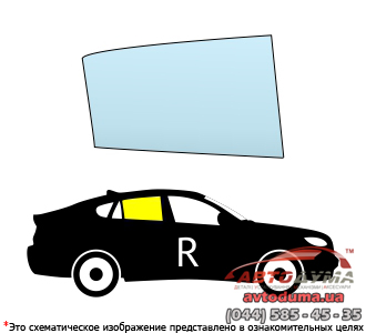SUBARU IMPREZA, с 2000, правое боковое стекло, зеленое SUBARU IMPREZA, с 2000, правое боковое стекло, зеленое