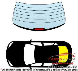 PEUGEOT 207, с 2006, заднее стекло, зеленое (solar control) PEUGEOT 207, с 2006, заднее стекло, зеленое (solar control)
