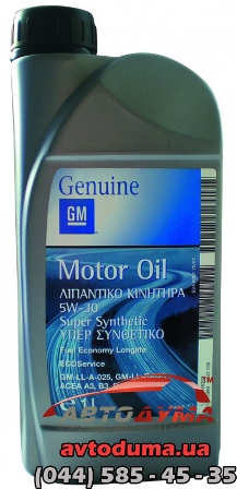 Chevrolet Super Synthetic 5W-30, 1л Chevrolet Super Synthetic 5W-30, 1л