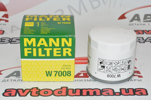 Фильтр масляный MANN-FILTER, MANN W7008