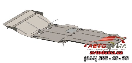 Защитный набор на Nissan Pathfinder IV, 2012 -, покрытие - Standart KOLCHUGA 1046000