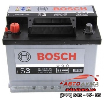 Аккумулятор BOSCH 6 СТ-56-L 0092S30060