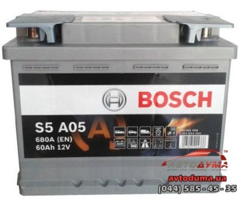 Аккумулятор BOSCH 6 СТ-60-R 0092S5A050