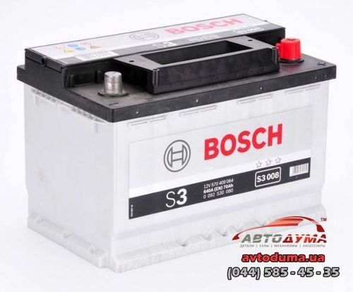 Аккумулятор Bosch 6 СТ-70-R 0092S30080