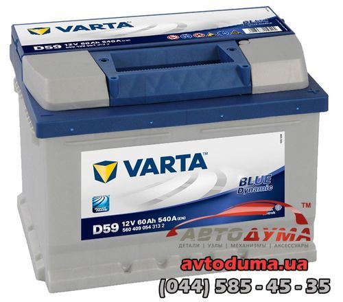 Аккумулятор Varta 6 СТ-60-R B560409054