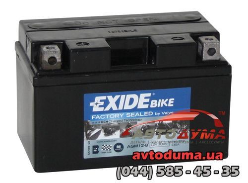 Аккумулятор EXIDE 6 СТ-8,6-L AGM128 Аккумулятор EXIDE 6 СТ-8,6-L AGM128