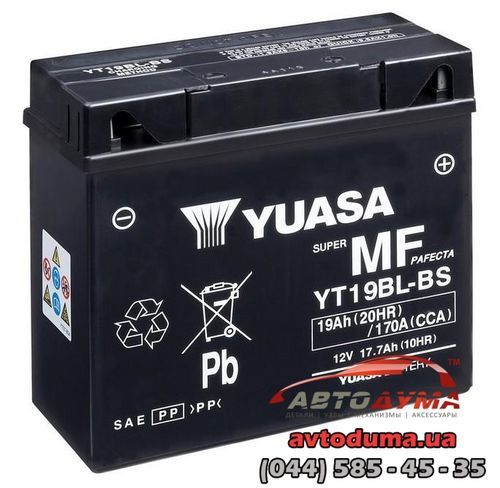 Аккумулятор YUASA 6 СТ-19-R YT19BLBS