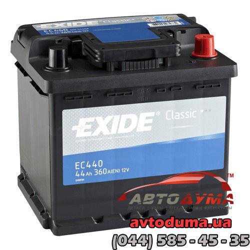 Аккумулятор Exide CLASSIC 6 СТ-44-R EC440