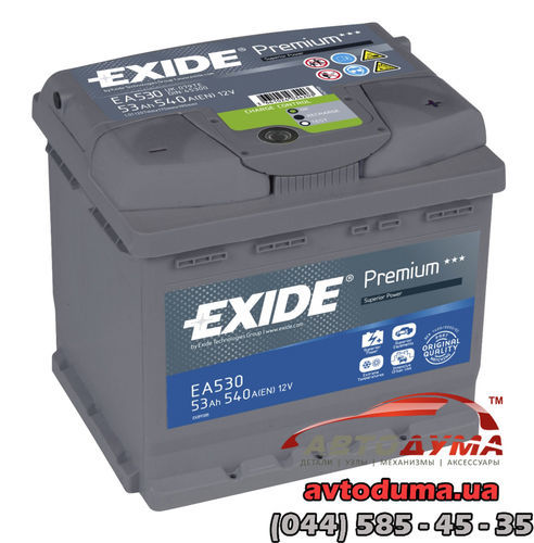 Аккумулятор Exide PREMIUM 6 СТ-53-R EA530