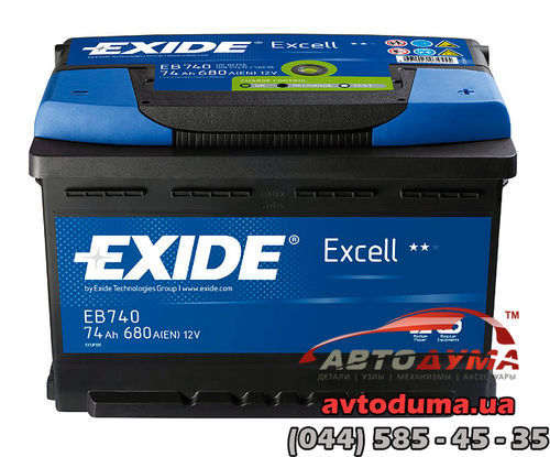 Аккумулятор Exide EXCELL 6 СТ-74-R EB740