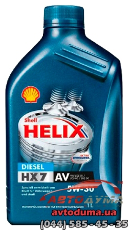 Shell Helix Diesel HX7 AV 5W-30, 1л