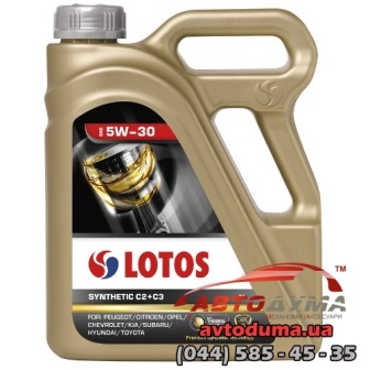 LOTOS SYNTHETIC C2+C3 5W-30, 4л LOTOS SYNTHETIC C2+C3 5W-30, 4л