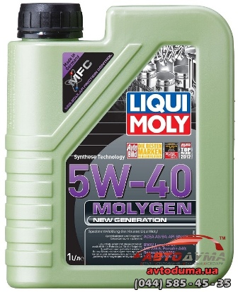 Синтетическое моторное масло - Molygen New Generation 5W-40   1 л.