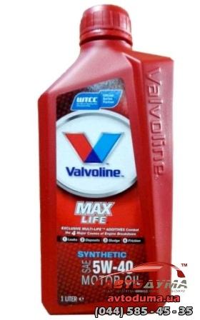 VALVOLINE MaxLife 5W-40, 1л VALVOLINE MaxLife 5W-40, 1л