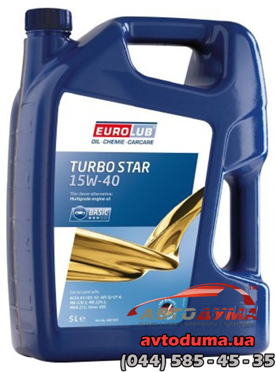 Eurolub Turbo Star 15W-40, 5л