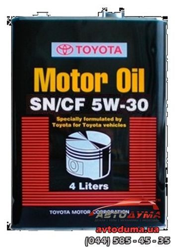 Toyota Motor Oil SN/CF 5W-30, 4л