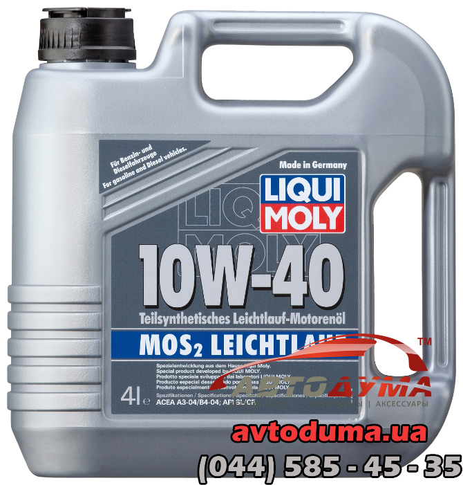 Полусинтетическое моторное масло - MoS2 Leichtlauf SAE 10W-40 4 л.