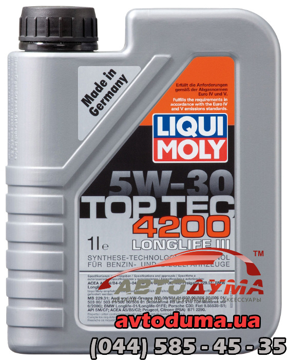 Синтетическое моторное масло - Top Tec 4200 SAE 5W-30   1 л.
