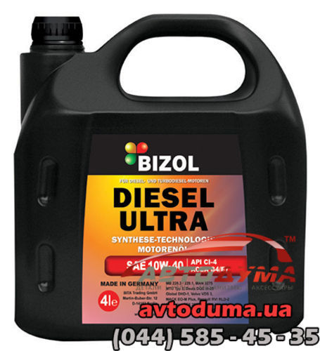 Bizol Diesel Ultra 10W-40, 4л