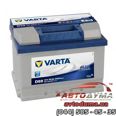 Аккумулятор VARTA Blue Dynamic 6 СТ-60-R 560409054