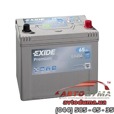 Аккумулятор EXIDE Premium 6 СТ-65-R ea654