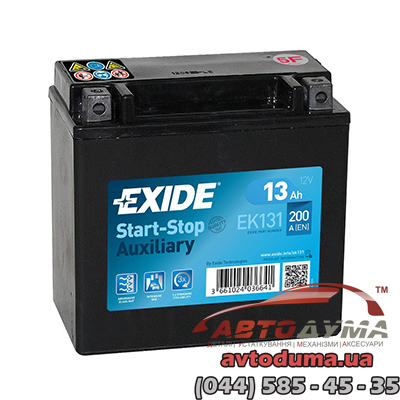 Аккумулятор EXIDE Start-Stop AGM 6 СТ-13-L ek131