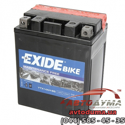 Мото аккумулятор EXIDE Bike ytx14ahbs