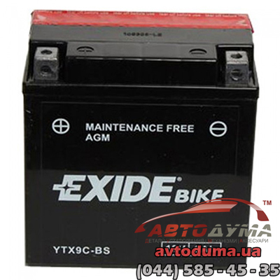 Мото аккумулятор EXIDE Bike ytx9cbs