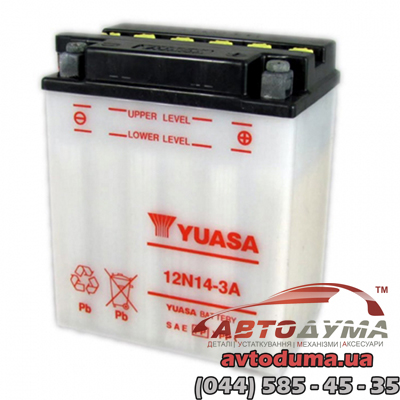 Аккумулятор YUASA 6 СТ--R 12n143a