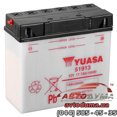 Аккумулятор YUASA 6 СТ--R 51913
