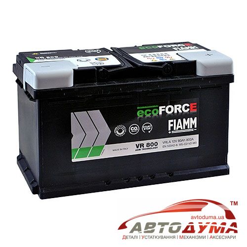 Аккумулятор FIAMM Ecoforce AGM 6 СТ-80-R 7906201