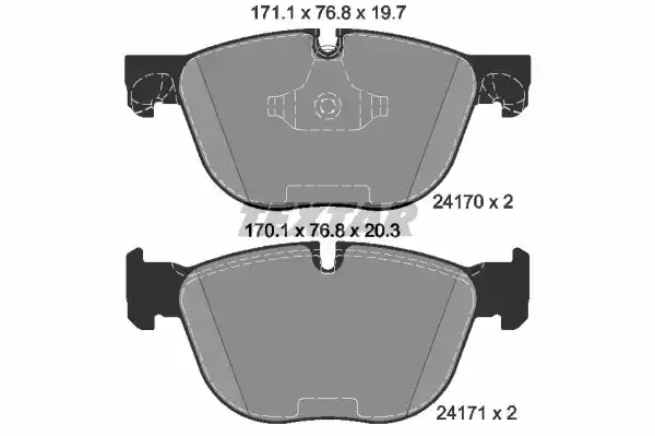 TEXTAR 2417001 Колодки гальмівні дискові передні, BMW X5 (E70, F15), X6 (E71, F16) 07-