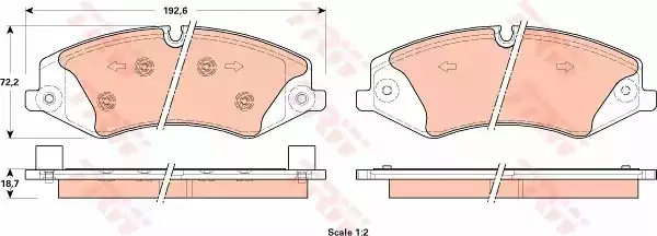 TRW GDB1898 Колодки тормозные дисковые, LAND ROVER Discovery/Range Rover, 3.0-5.0, 06-