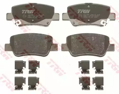 TRW GDB4175 Колодки тормозные дисковые задние, TOYOTA Avensis, 1.6-2.2, 08-