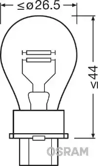 OSRAM 3157 Лампа (америка) P27/7W 12V 27/7W W2,5x16q