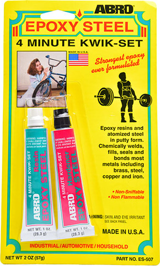 Клей ABRO Epoxy Steel 4-Minute Kwik-Set ES-507 Клей ABRO Epoxy Steel 4-Minute Kwik-Set ES-507