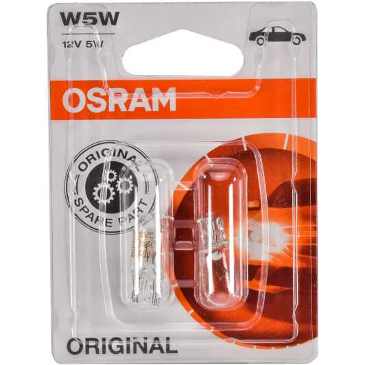 Автолампы Osram 282502B Original W5W W2,1x9,5d 5 W прозрачная