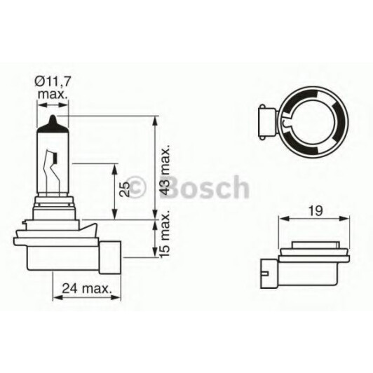 Автолампы Bosch 1987302081 Pure Light H8 PGJ19-1 35 W