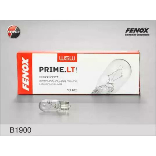 Автолампы Fenox B1900 Prime.LT W5W W2,1x9,5d 5 W прозрачная