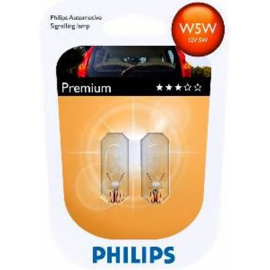 Автолампы Philips 12961B2 Vision W5W W2,1x9,5d 5 W
