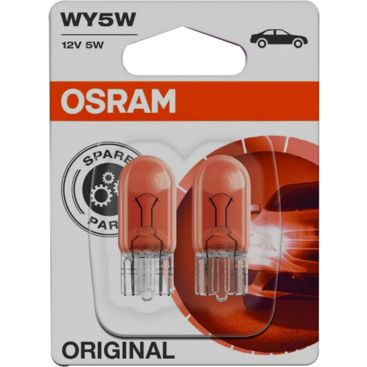 Автолампы Osram 2827NA-02B Original WY5W W2,1x9,5d 5 W оранжевая