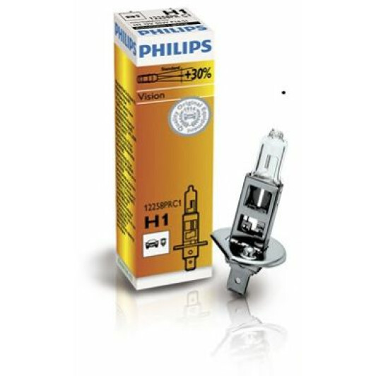 Автолампы Philips 12258PRC1 Vision H1 P14,5s 55 W прозрачная
