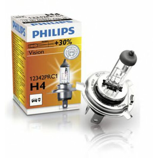 Автолампы Philips 12342PRC1 Vision H4 P43t-38 55 W 60 W прозрачная