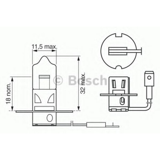 Автолампы Bosch 1987302038 Longlife Daytime H3 PK22s 55 W