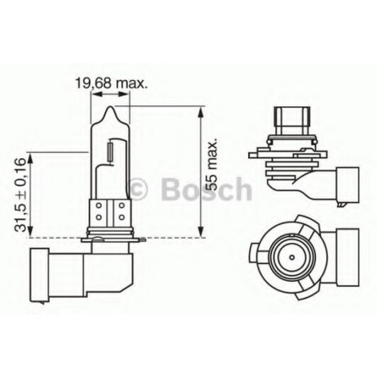 Автолампы Bosch 1987302152 Pure Light HB3 P20d 60 W