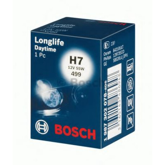 Автолампы Bosch 1987302078 Longlife Daytime H7 PX26d 55 W