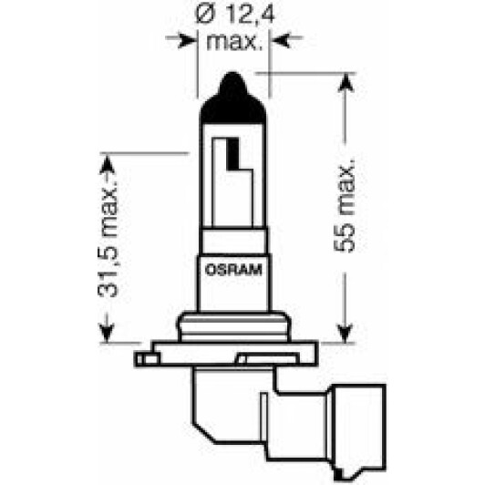 Автолампы Osram 9145RD Original Line H10 PY20d 42 W прозрачная