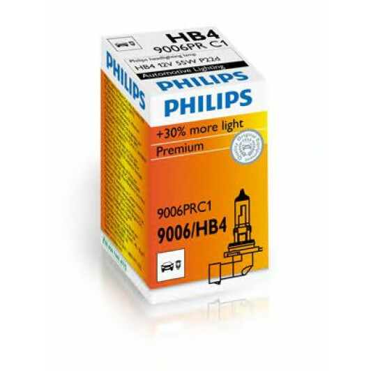 Автолампы Philips 9006PRC1 Vision HB4 P22d 55 W прозрачная