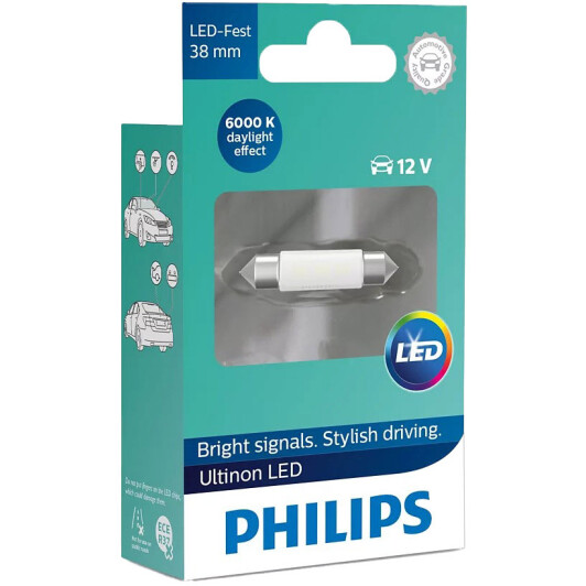 Автолампы Philips 11854ULWX1 Ultinon LED SV8,5 белая